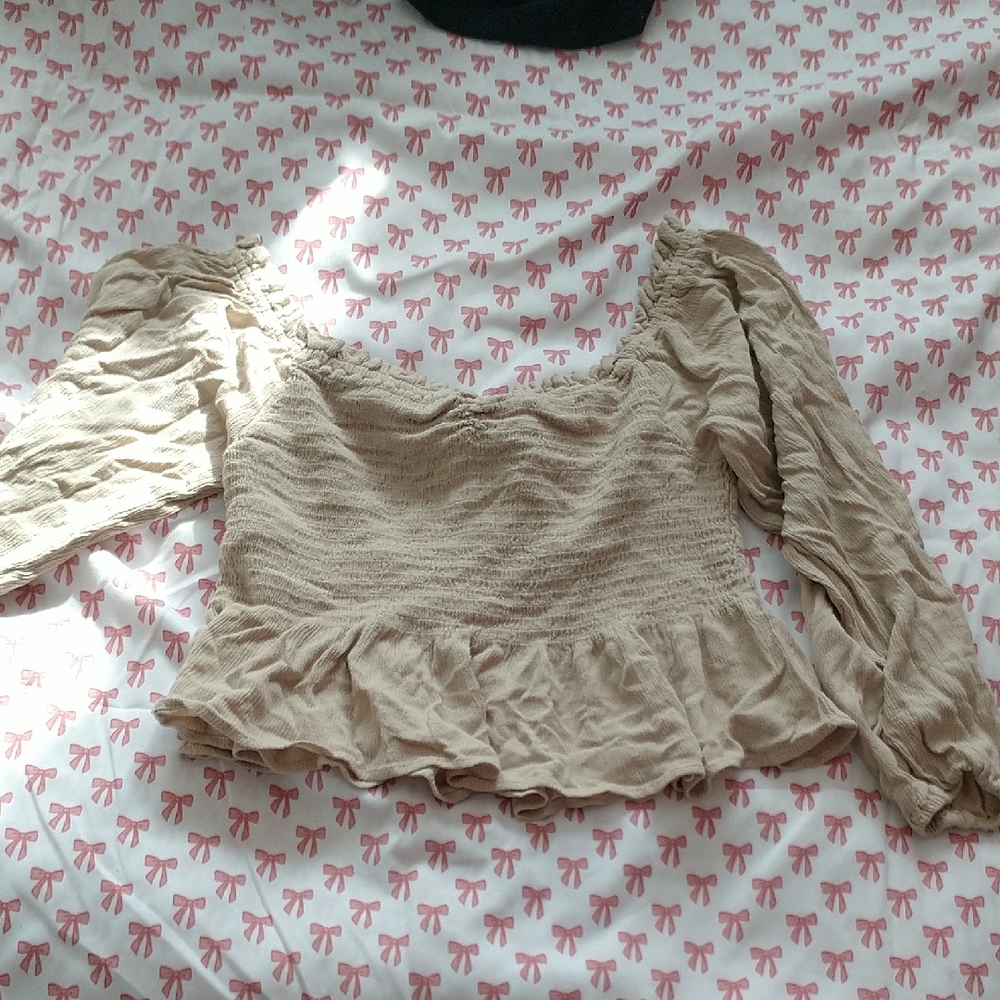 Newbury Kustom Cream Ruched Blouse